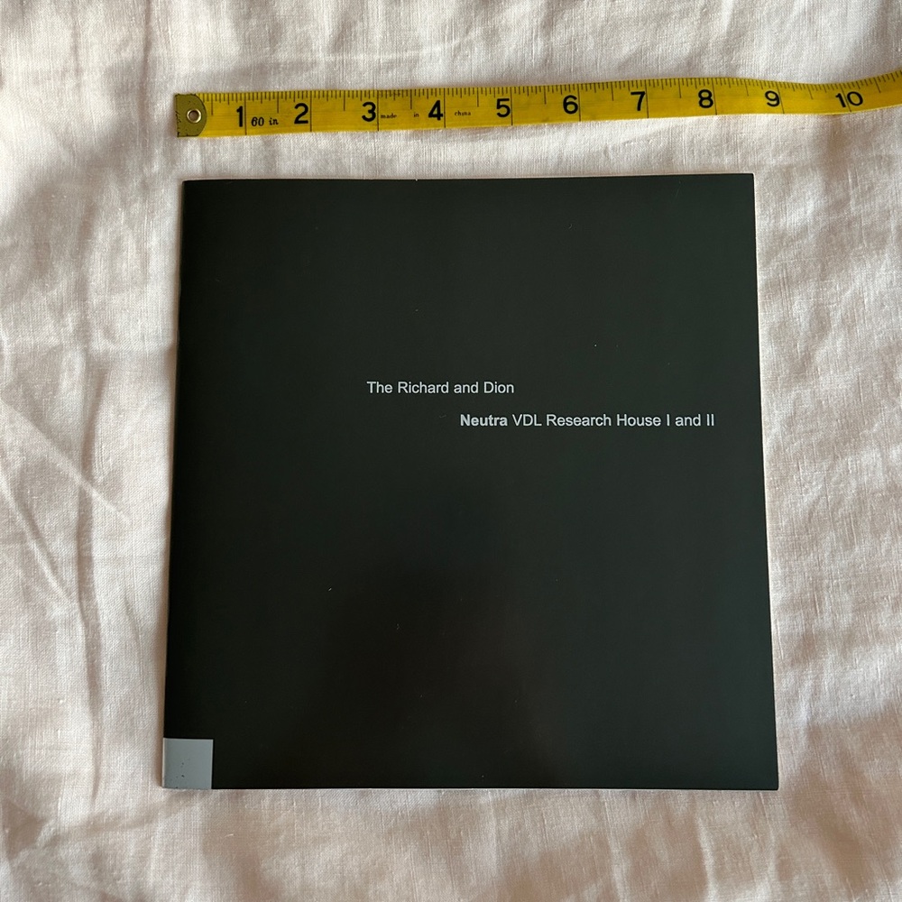 The Richard and Dion Neutra VDL Research House I and II book pamphlet 1999